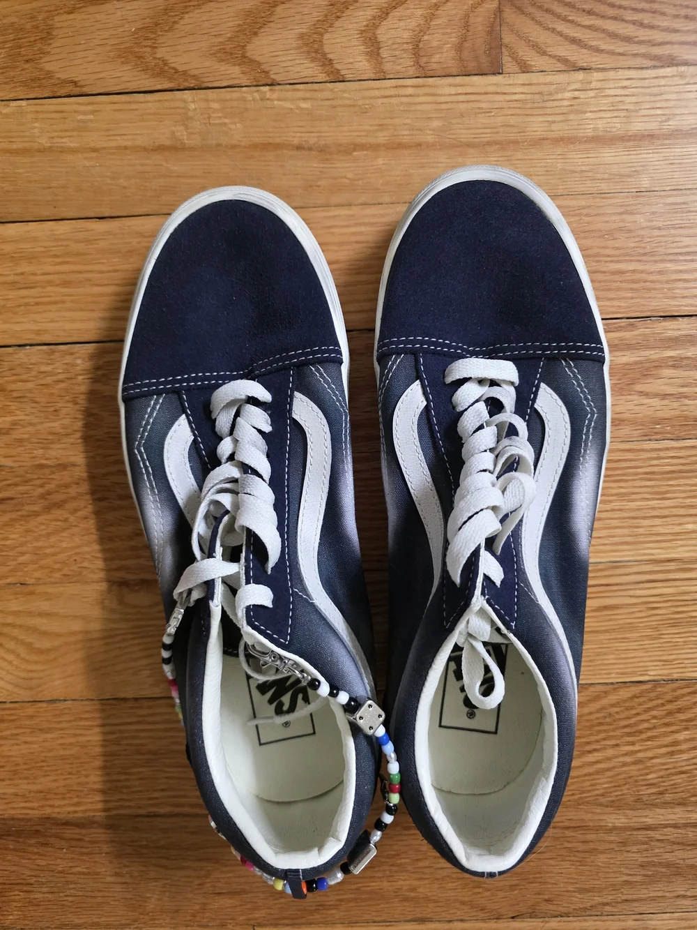 Vans Old Skool Charms Parisian Night Navy Blue M8 W9.5